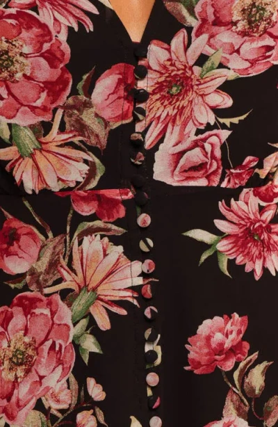 Petal And Pup Petal & Pup Logen Floral Puff Sleeve Midi Dress In Multi