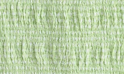 Next Shirred Gingham Stretch Cotton Blend Minidress