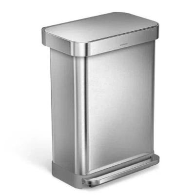 Simplehuman 55l Rectangular Step Can With Liner Pocket