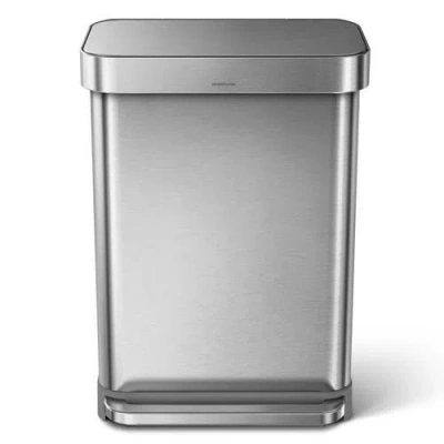 Simplehuman 55l Rectangular Step Can With Liner Pocket