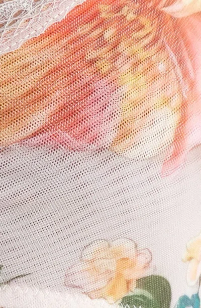 Kilo Brava Lace Trim Stretch Mesh Bralette In White