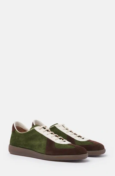 Scarosso Two-tone Suede Sneakers In Green