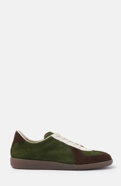 Scarosso Two-tone Suede Sneakers In Green