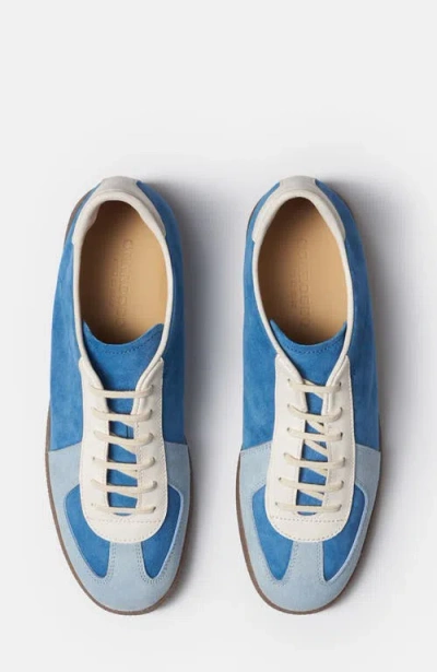 Scarosso Colour-blocked Suede Sneakers In Blue