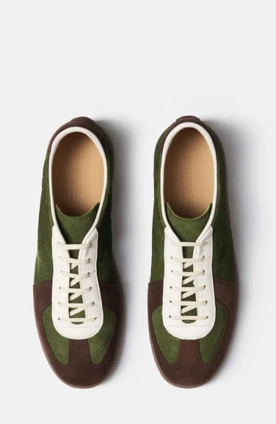 Scarosso Two-tone Suede Sneakers In Green