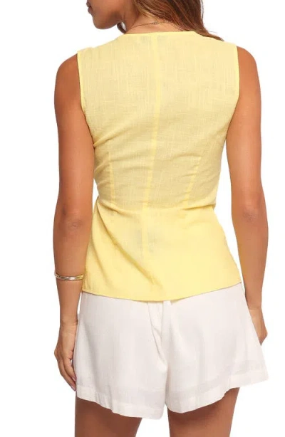 Petal And Pup Petal & Pup Vanni Wrap Front Cotton Top In Yellow
