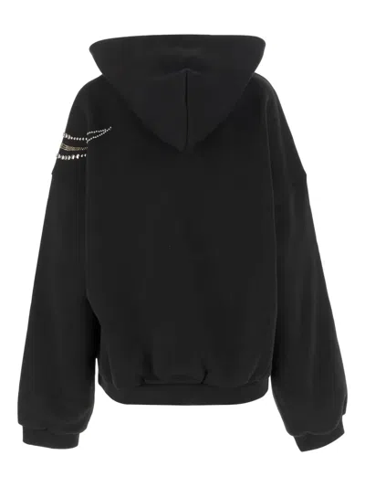 We11 Done Black Meteor Zip-up Hoodie