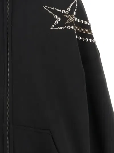 We11 Done Black Meteor Zip-up Hoodie