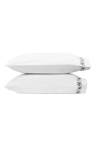 Matouk Callista Set Of 2 Cotton Percale Pillowcases