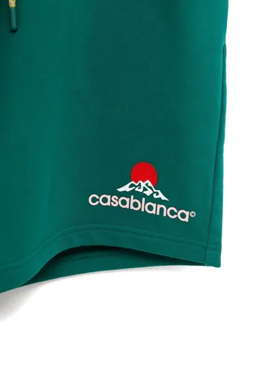 Casablanca Logo-print Drawstring Shorts In Green