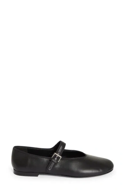 The Row Boheme Leather Mary Jane Ballerina Flats In Black