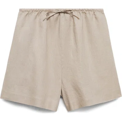 Mango Linen Drawstring Shorts
