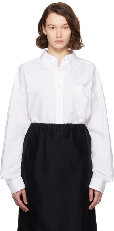 The Row Victoria Oversize Cotton Poplin Shirt In White