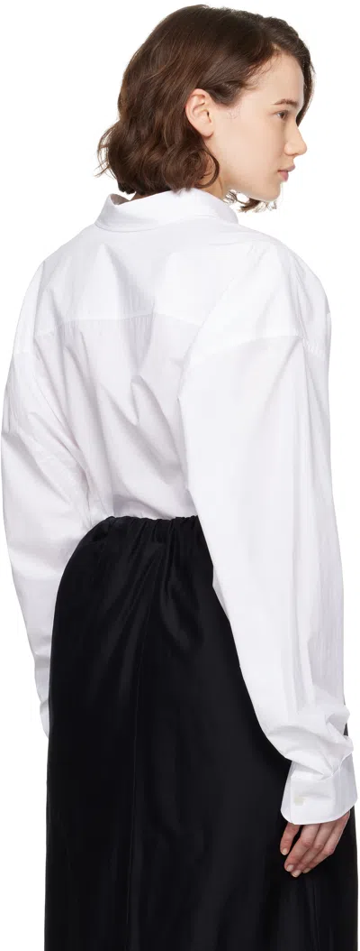 The Row Victoria Oversize Cotton Poplin Shirt In White