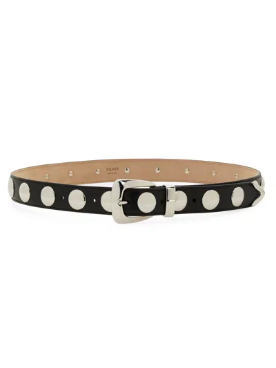 Khaite 3cm Benny Leather & Studs Belt