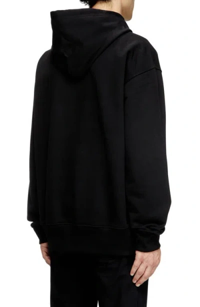 Diesel Sweatshirt With Logo And Hood In Black