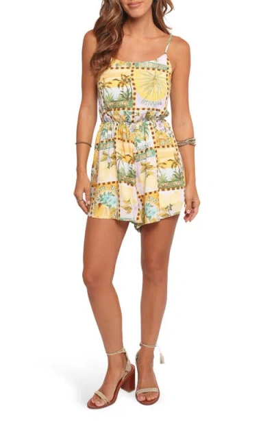 Petal And Pup Petal & Pup Raffaella Bow Back Romper In Yellow