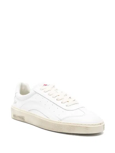 Dsquared2 Lace-up Low-top Sneakers In White