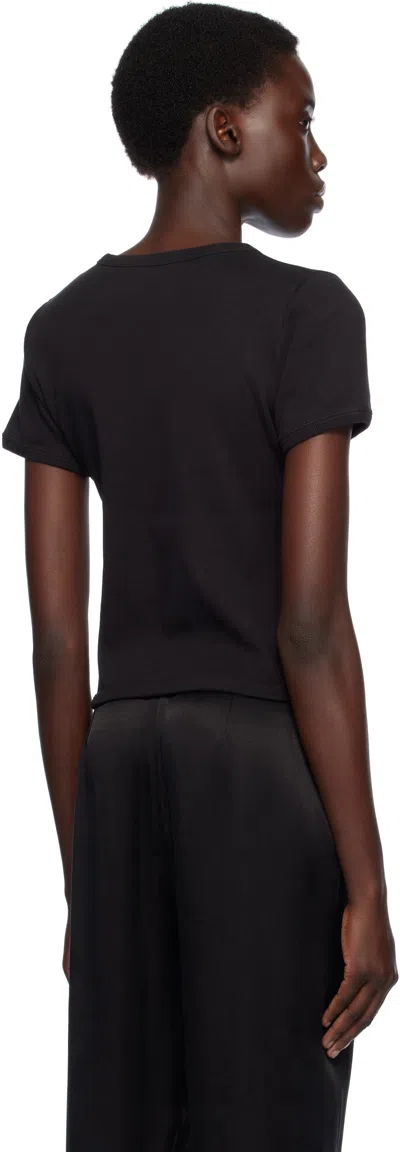 The Row Calibi Silk Blend Crew Neck T-shirt In Black