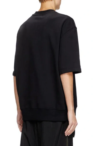 Diesel Just' Black Crewneck T-shirt With Logo Detail In Cotton