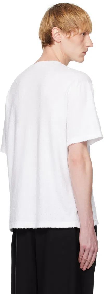 The Row Boxy Cut Cotton T-shirt With Short Sleeves In White