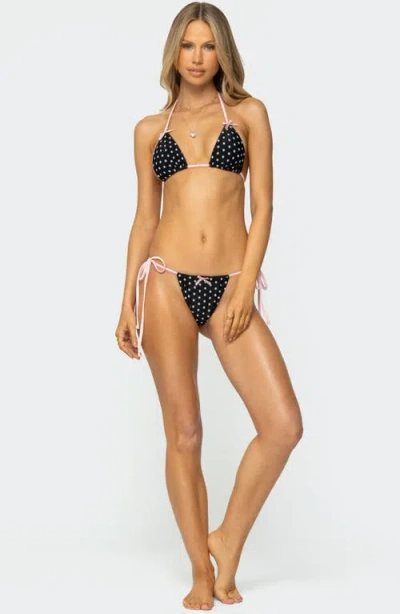 Edikted Leigh Polka Dot Side Tie Bikini Bottoms