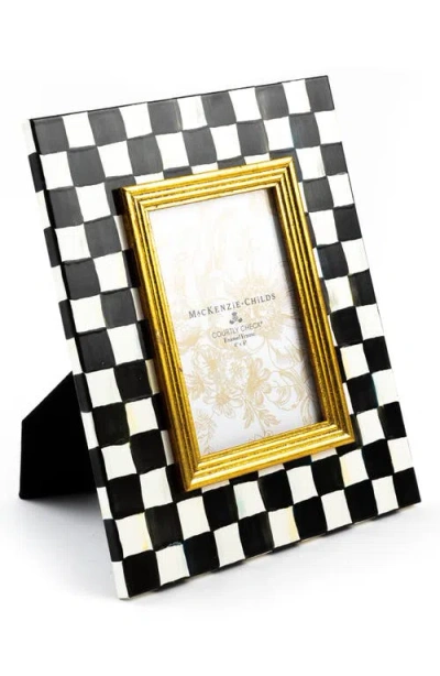 Mackenzie-childs Mackenzie Childs Courtly Check Enameled Steel 4 X 6-inch Picture Frame