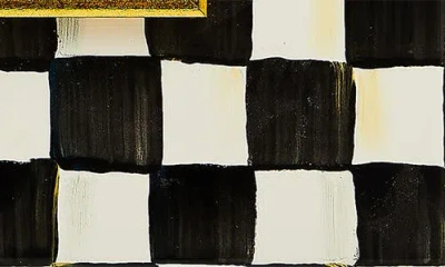 Mackenzie-childs Mackenzie Childs Courtly Check Enameled Steel 5 X 7-inch Picture Frame