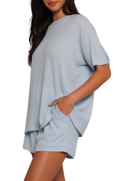 Petal And Pup Petal & Pup Granger Knit Top & Shorts Set In Blue