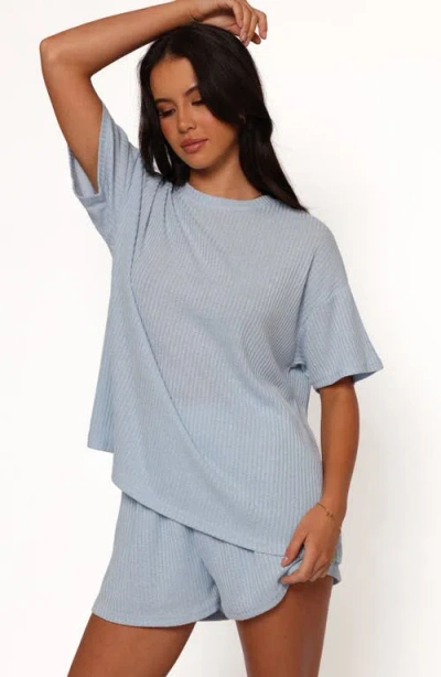 Petal And Pup Petal & Pup Granger Knit Top & Shorts Set In Blue