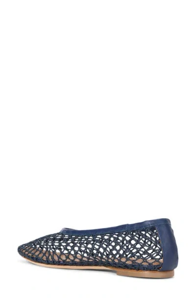 Staud Alba Ballet Flats Navy In Blue