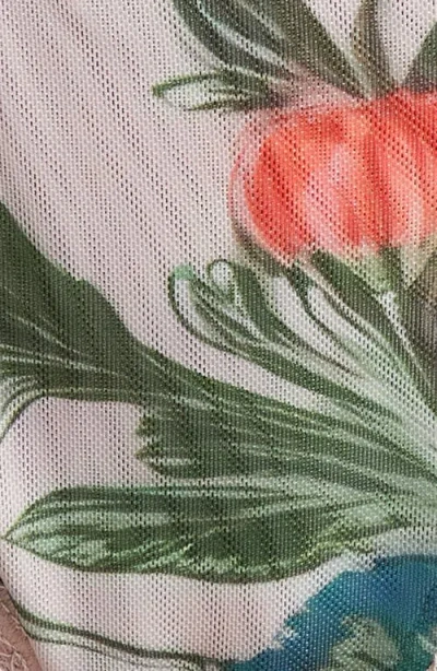 Kilo Brava Lace Trim High Leg Thong In Multi