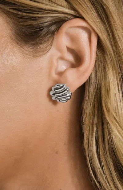 Sterling Forever Rudy Textured Stud Earrings