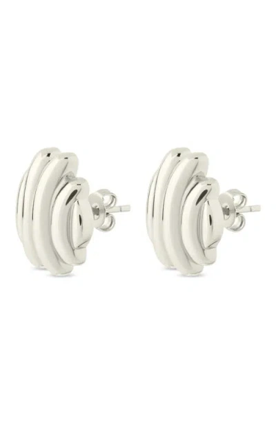 Sterling Forever Rudy Textured Stud Earrings