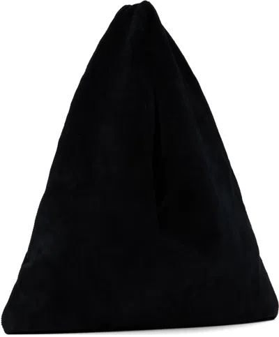 The Row Bindle Small Shoulder Bag In Silk Leather In Black