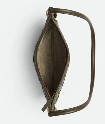 Bottega Veneta Mini Solstice Intrecciato Leather Hobo Bag In Green