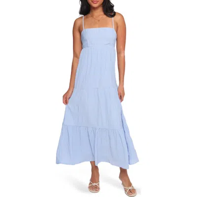 Petal And Pup Petal & Pup Nina Back Cutout Tiered Maxi Dress In Blue