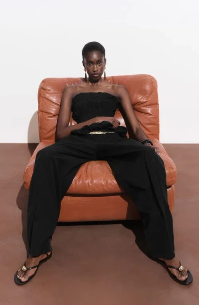 Mango Women's Straight-fit Pleated Pants In Black