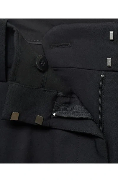 Mango Women's Straight-fit Pleated Pants In Black