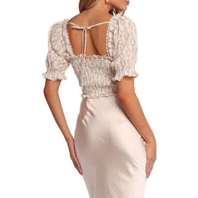 Petal And Pup Petal & Pup Meadow Puff Sleeve Smocked Crop Top