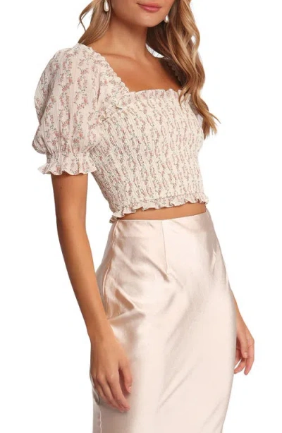 Petal And Pup Petal & Pup Meadow Puff Sleeve Smocked Crop Top