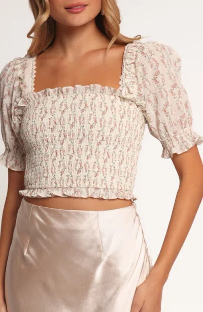 Petal And Pup Petal & Pup Meadow Puff Sleeve Smocked Crop Top