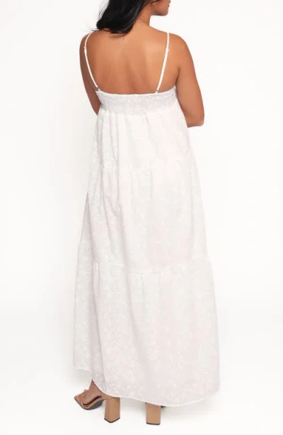 Petal And Pup Petal & Pup Kendal Floral Embroidered Cotton Maxi Dress In White