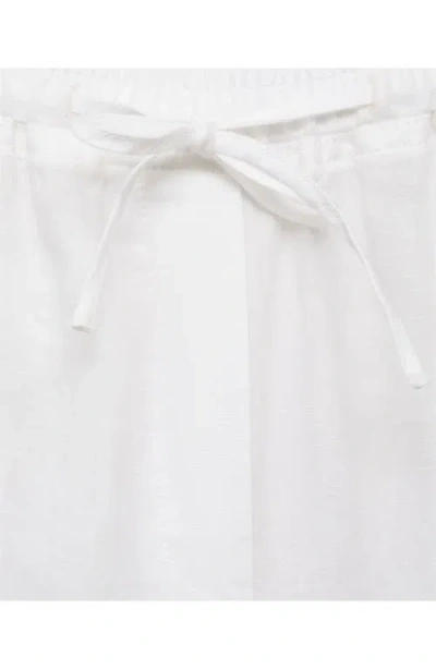 Mango Women's Straight Linen-blend Pants In White