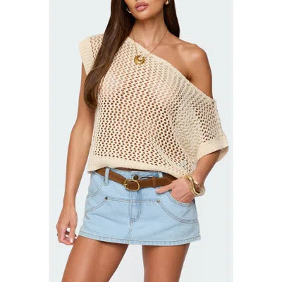 Edikted Trix Off Shoulder Open Knit Top