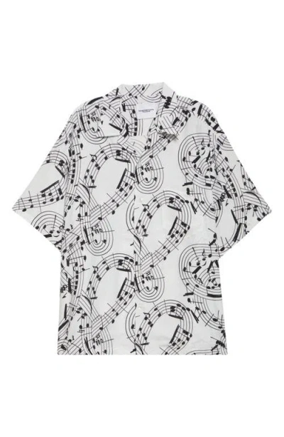 Takahiromiyashita The Soloist Takahiromiyashita Thesoloist. Music Note Print Camp Shirt In Multi