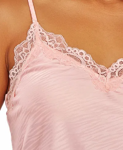 Icollection Women's Satin Crop Cami And Short Set In Pink