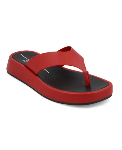 Mia Women's Pamelia Thong Round Toe Sandals In Red