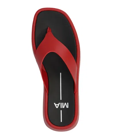 Mia Women's Pamelia Thong Round Toe Sandals In Red