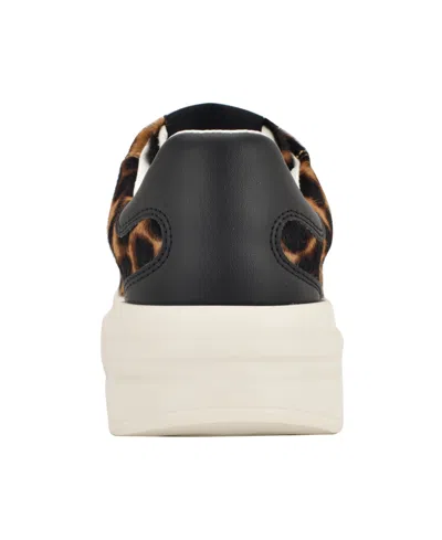 Guess Women's Elbinah Leopard Pony Lace-up Sneakers